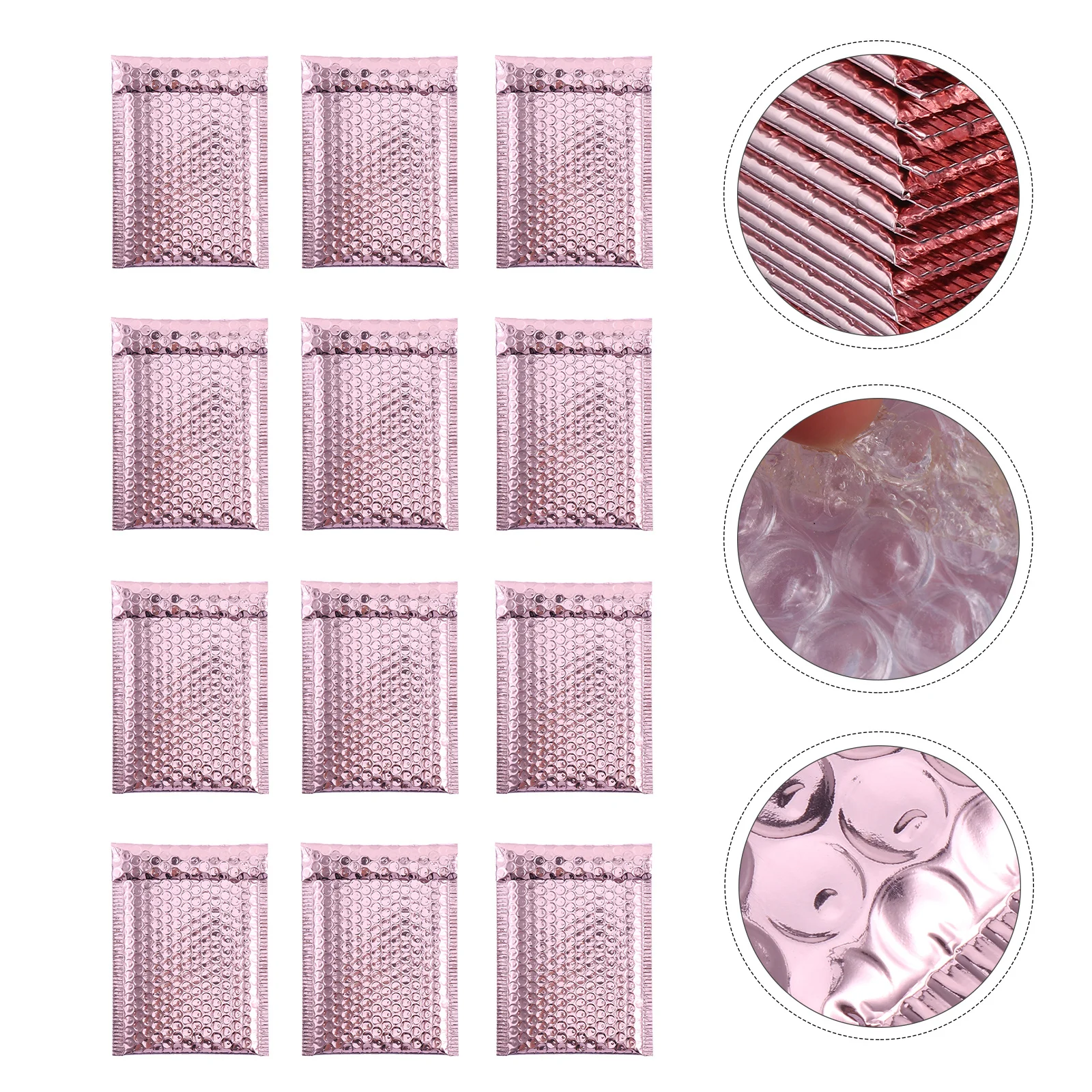 12 قطعة حقيبة مغلف فقاعة مغلفات بريدية مبطنة مقاومة للماء لشحن العناصر الهشة تغليف واقي خفيف الوزن