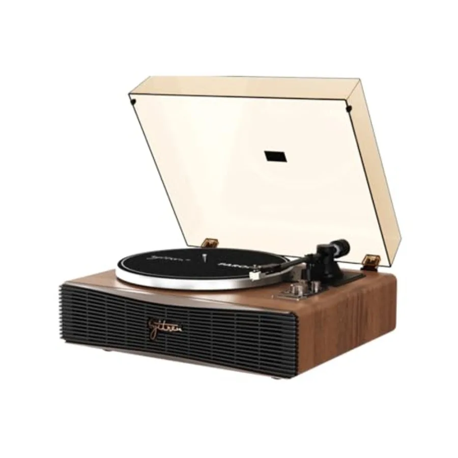 

Vintage Turntable for Vinyl Records with Built-in Speakers Bluetooth Retro Phonograph Wood Walnut