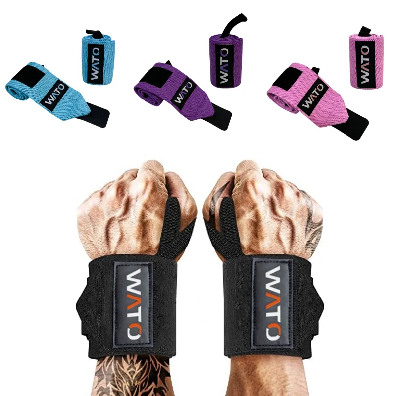 1 Pair Wrist Wraps for Weight Lifting Professional Grade 50CM Gym Wrist Support Straps for Weightlifting Deadlift Men & Women