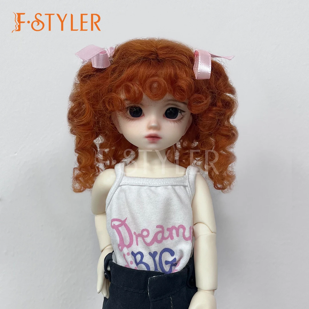 FStyler Mohair Wig for BJD Handmade Curls Wavy Soft Wigs Blythes1/8 1/6 1/4 1/3 Various Size Dolls Accessories