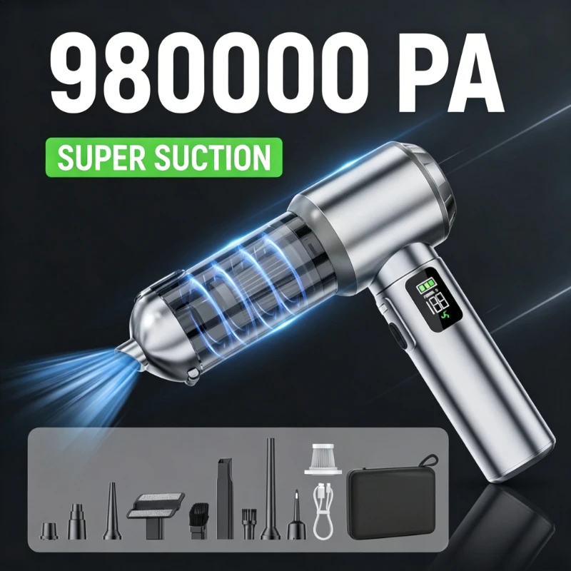 Car Vacuum Cleaner High Power Portable Handheld Wireless Brushless Motor Cleaning Machine Powerful Air Duster for Home Appliance