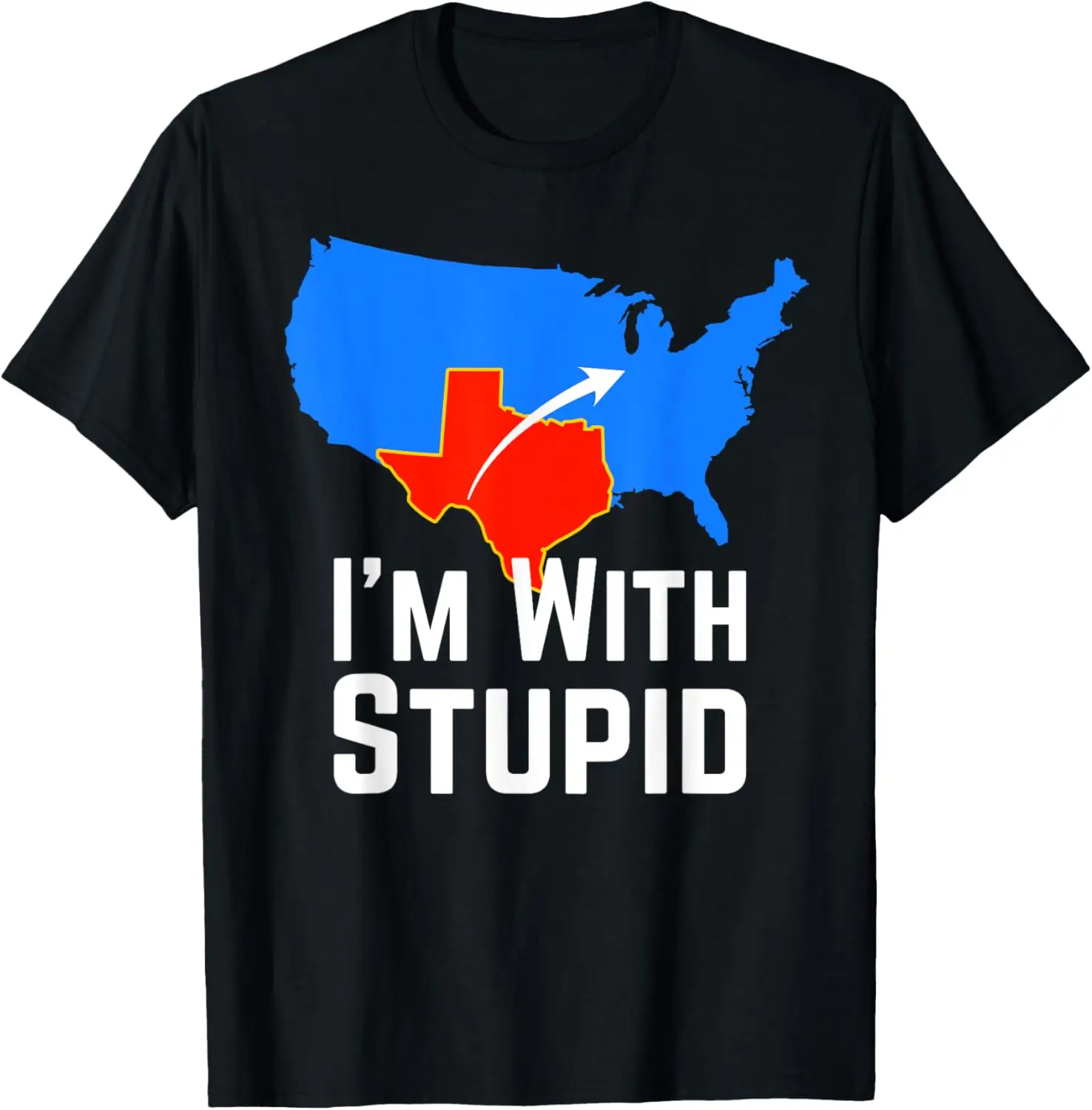 

I'm with Stupid I Love Texas for Texans Texas Pride T-Shirt