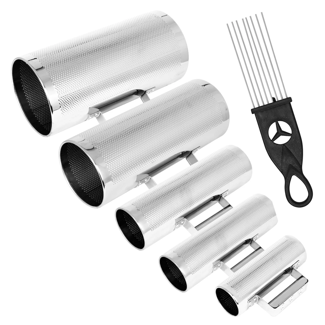 Orff Scraper Cylinder Aluminum Metal Sound Tube Portable Percussion Musical Instruments Scraper Cylinder Orff Instruments