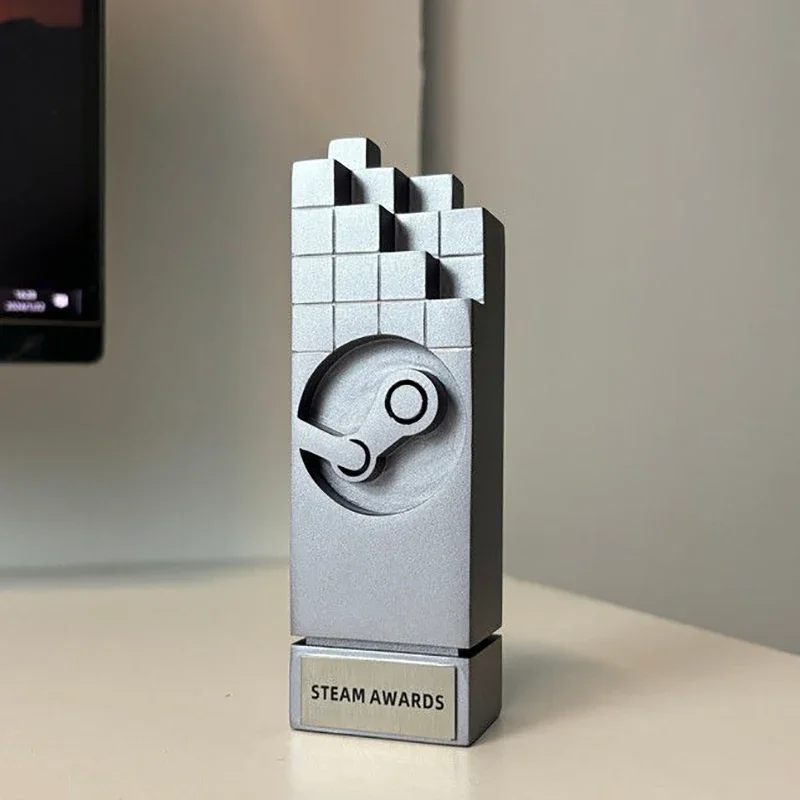 Modern Cyberpunk Figurines Steam Game Awards Trophy Computer Desktop Decoration Creative 3D Printing Gifts Ornaments Miniatures