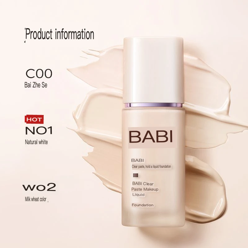 BABI Foundation Is Clear, Hydrating, Long-lasting, Fine And Does Not Clog Powder. It Provides Concealer And Fits Well