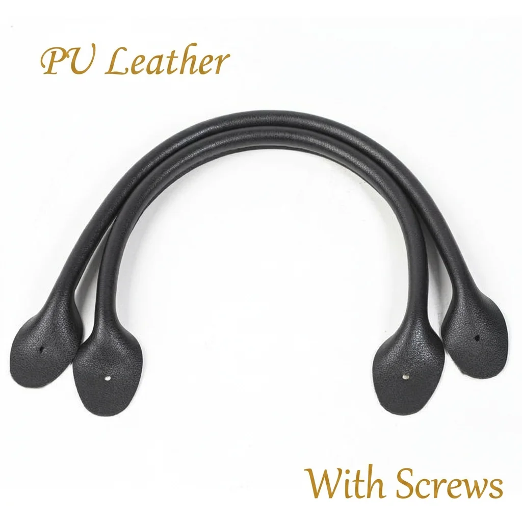 Purse Repair Handle Waterproof Short Handbag Strap Rounded Ear Top Handle Fashionable Pu Leather Handbag Strap For Handbag Daily