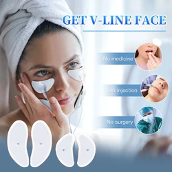 4Pcs EMS Muscle Stimulator Electrode Pads For Facial Lifting Jawline Face Massager Tens Acupuncture Digital Electronic Pulse