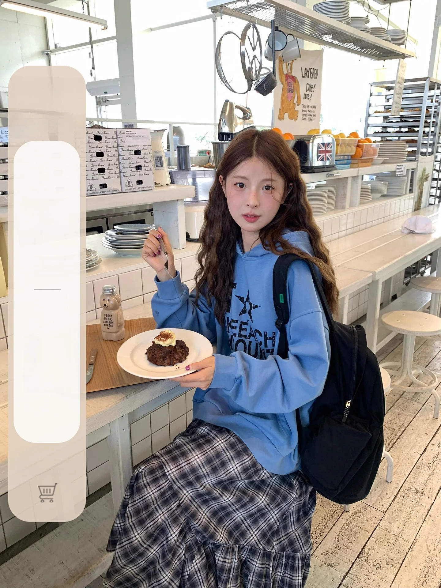 WHYSTUDIO Korean Style Casual Retro Lazy Atmosphere Hoodie Sweatshirt Printed All-Match Overhead Ladies Long Sleeve Loose Fit