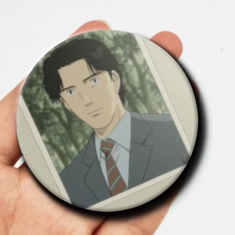 Johan Liebert Tenma Kenzo Manga Soft Button Pin Monster Anime Brooches Badge Bag Decor Accessories