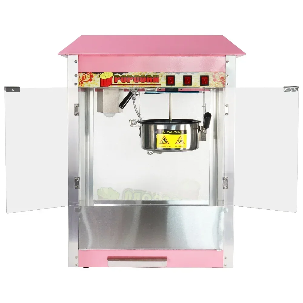 Professionelle elektrische rosa Popcornmaschine, kommerzielle industrielle Popcornmaschine, Preis zu verkaufen