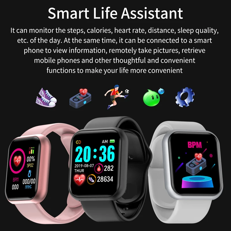 For Android IOS Smart Watch 2025 Men Women Smartwatch Message Fitness Health Monitoring Bracelet Birthday Gifts Electronic Clock
