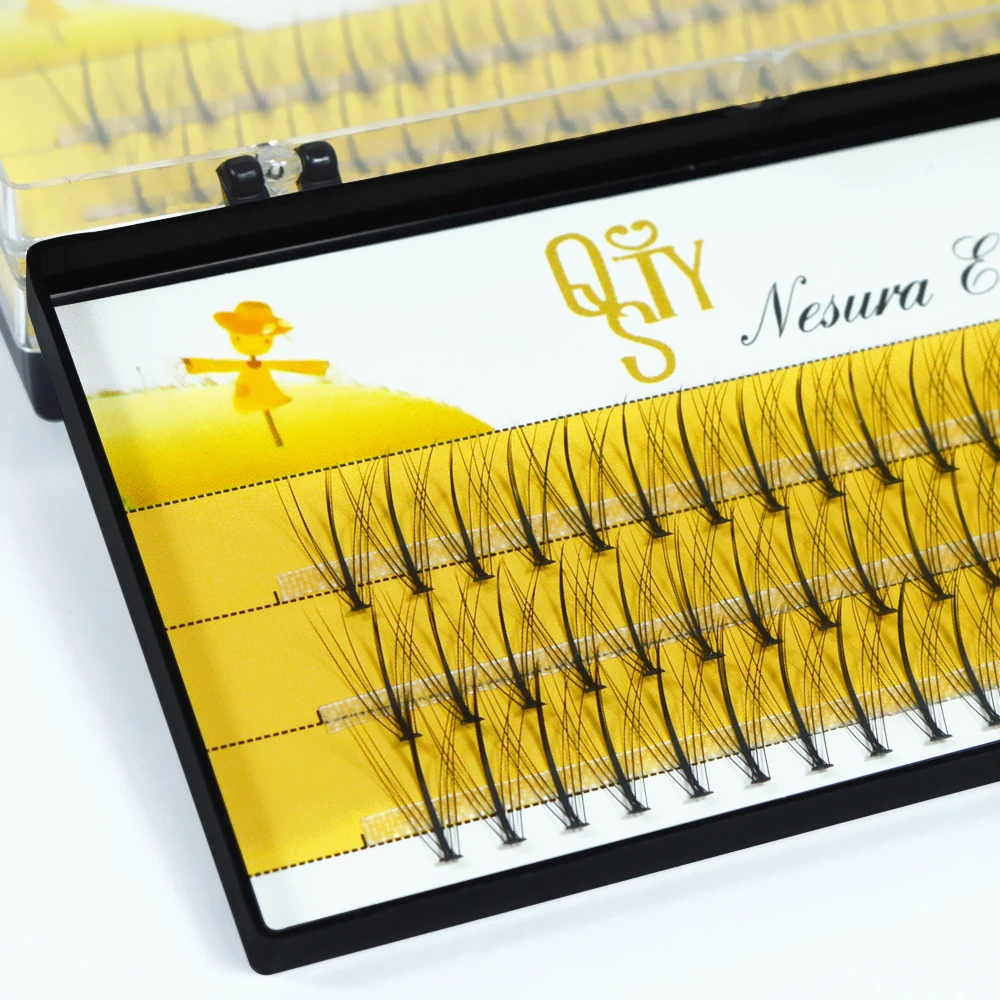 QSTY Professional Makeup 60 clusters Personal Cluster Eyelash Single tuft of M sandwich eyelash Grafting False Eyelashes