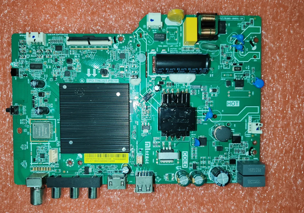 

TPD.T963ST.PB791 Three in one WiFi network TV motherboard, physical photo, tested well