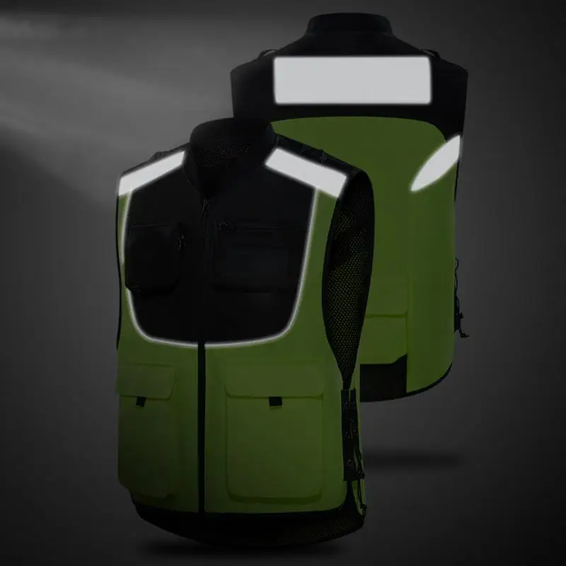 

Reflective Motorcycle Vest High Visibility Safety Vest Running Vest With Multiple Pockets Running Vest Gear Reflective