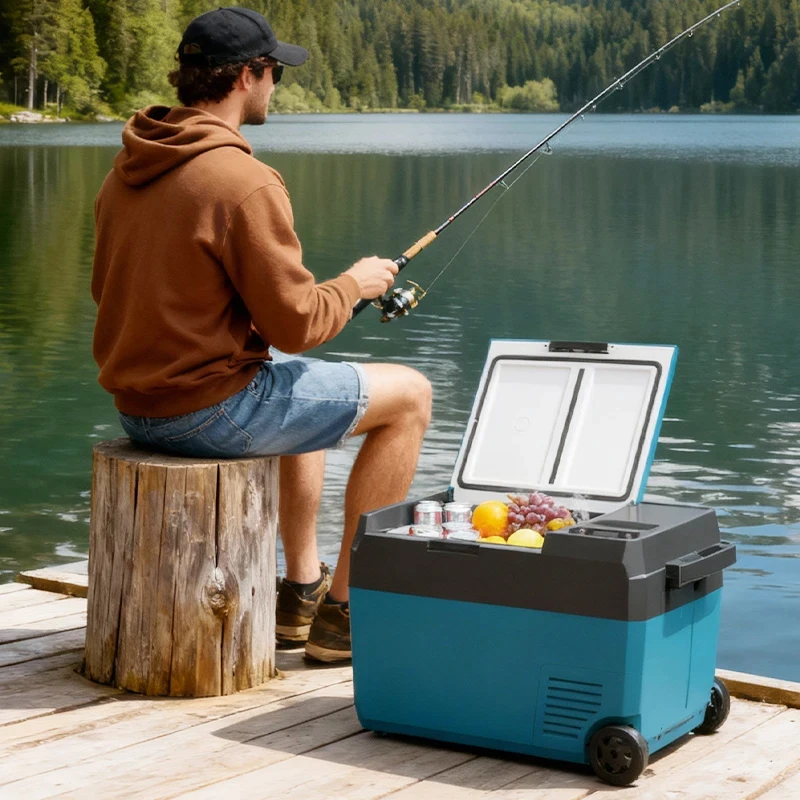 

High Quality 29L Portable refrigerator 12V/24V Compressor Cooler with Wheels Everlead Suitable camping, picnics, and outd