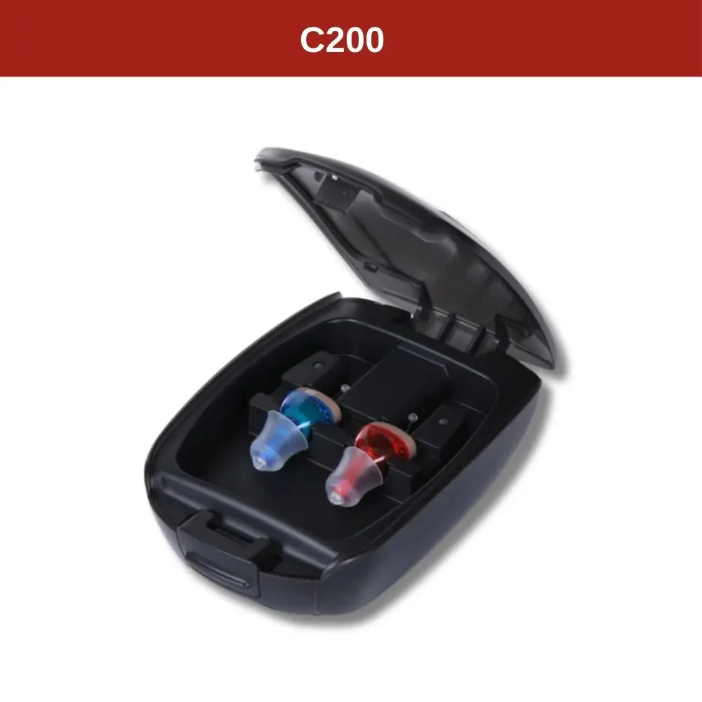 C200 Intelligent New Style Hearing Aids Rechargeable Noise-Reduction Wide-Frequency Operation Elderly CIC