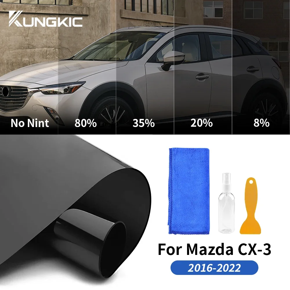 

Для Mazda CX3 2016-2022: Защитная пленка на боковые окна автомобиля, тонировочная пленка от солнца и УФ-излучения, взрывозащитная наклейка, автоаксессуары