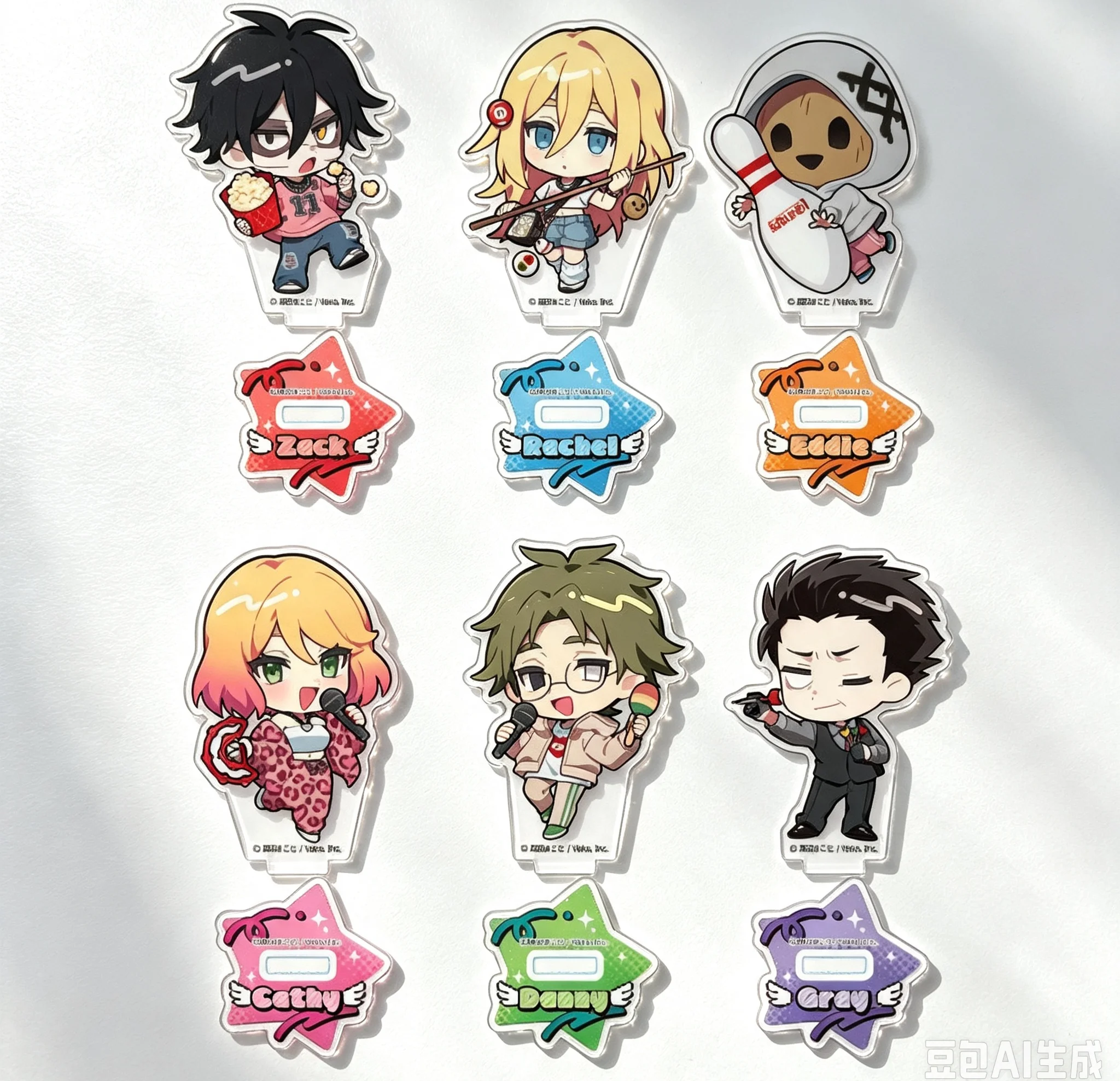 10cm Anime Angels of Death Acrylic Standing Sign Board Desk Decorations Animation Peripheral Festivals Gifts Keychains