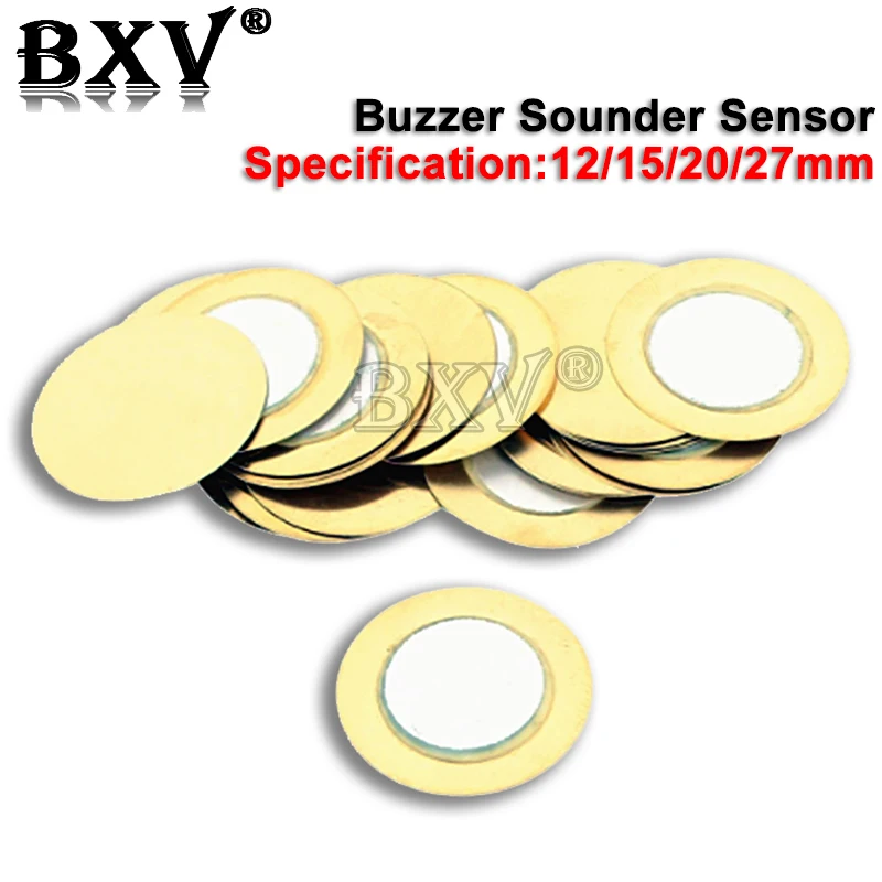 20PCS Piezo Elements Buzzer Sounder Sensor Trigger Drum Disc Copper Piezo Speaker 12MM 15MM 20MM 27MM Piezoelectric New