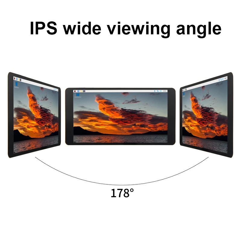 Imagem -04 - Ips Capacitive Touch Display Monitor Tela Lcd Hdmi Tela Secundária pc Raspberry Pi5 4.3 5.0 5.5 7.0 8.0 10.1 1024x600