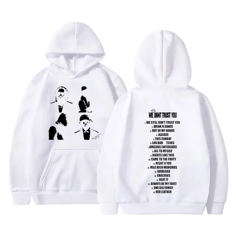 New Hot Sale Rapper Metro Boomin and Future We Don't Trust You Graphic Print Hoodie Men's Hip Hop Oversized Streetwear Hoodies