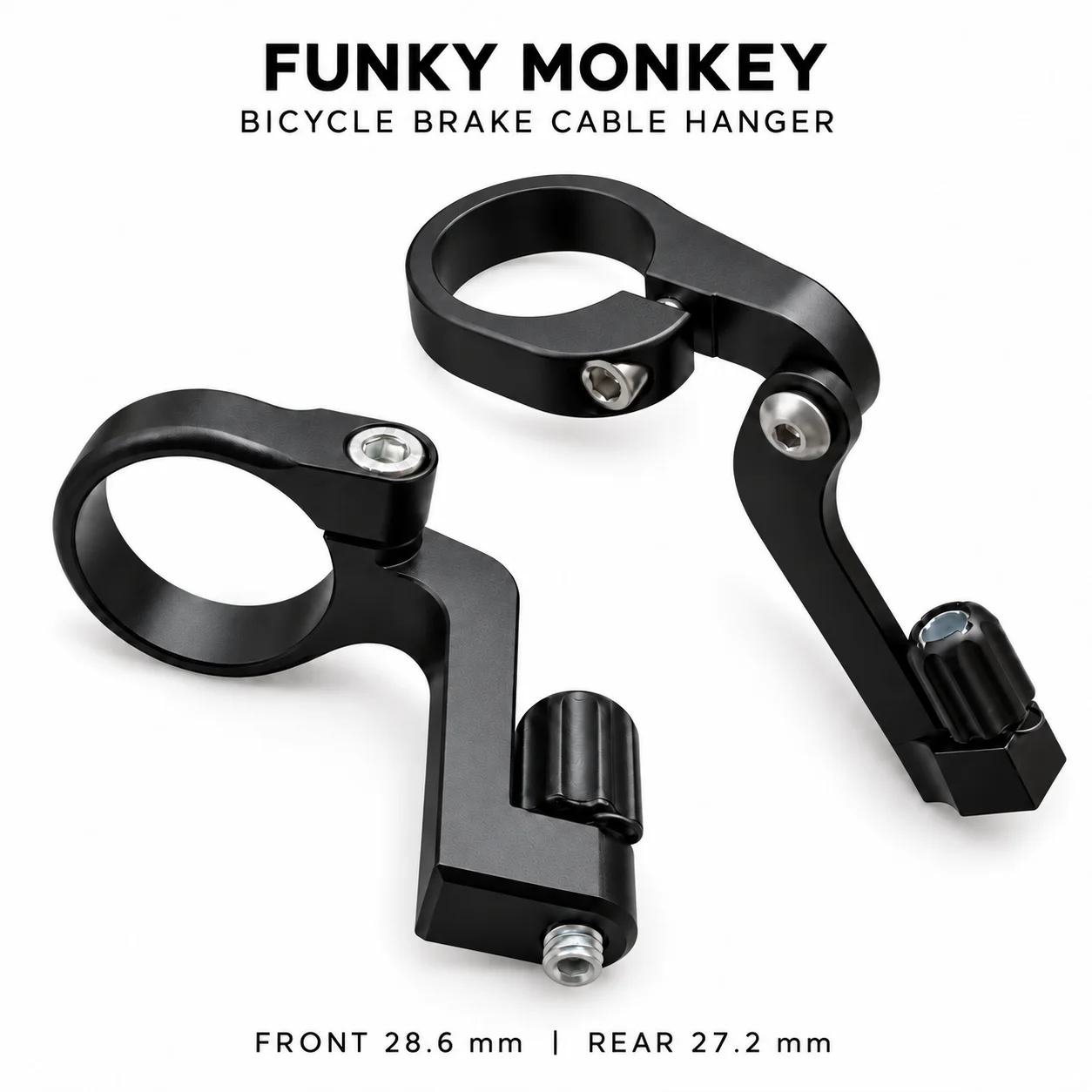 Fahrrad-Bremskabelhalterung vorne 28,6 mm hinten 27,2 mm, Aluminium-Aufhängung für Bremskabel, geeignet für Rennräder und Mountainbikes. – Detail 1