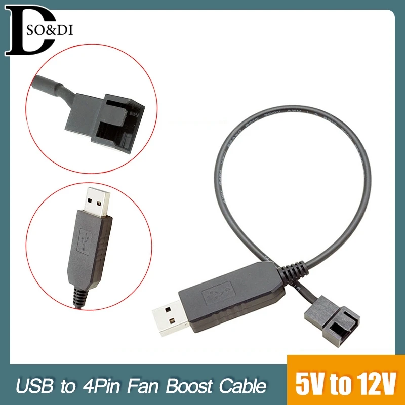 

Кабель-переходник с USB на 4 контакта, 5 В до 12 В