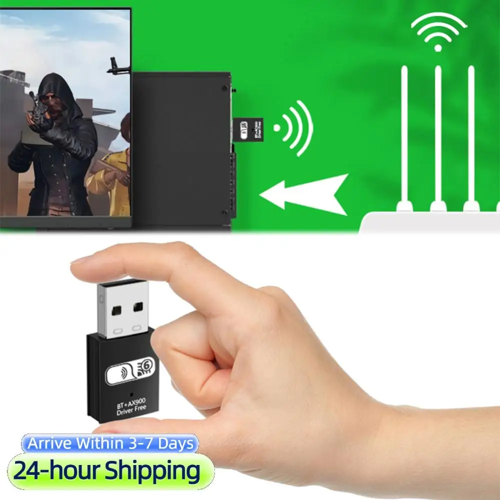 

BT5.4 Wireless Network Card Dual Band 2.4G & 5G WiFi 6 LAN Card External Network Receiver Transmitter for PC Desktop Laptop