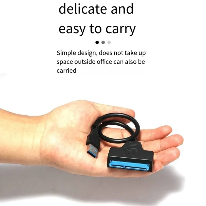 Cabo USB 3.0 para sata 2.5 polegadas para laptop, cabo do disco rígido, porta serial sata 22pin