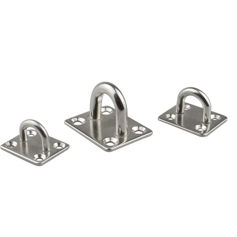 Stainless Steel Hooks House Square Heavy Duty Hammock Chair U Shaped Hammock Hook Suspension Ceiling Mount Eye Plate