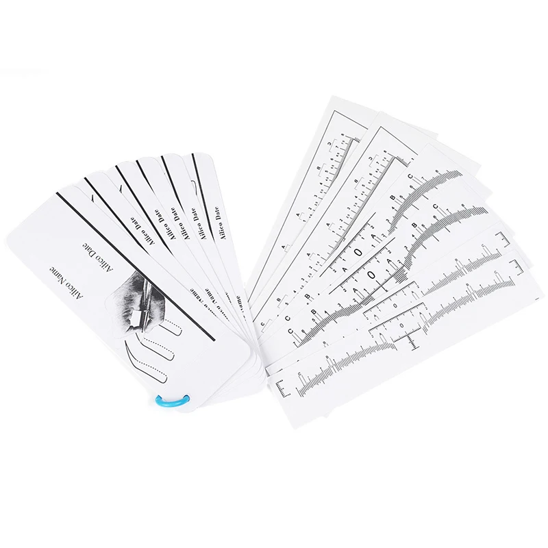 Disposable Microblading 50pcs Eyebrow Ruler Sticker Adhesive Template Guide Permanent Makeup Tool