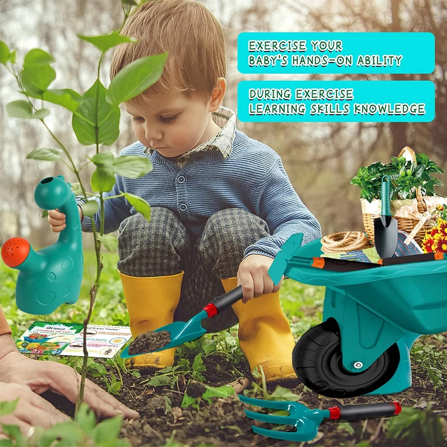 子供用一輪車ガーデニングツール屋外スポーツ玩具セット、シャベ - Kids Outdoor Yard Tools のレビューと価格