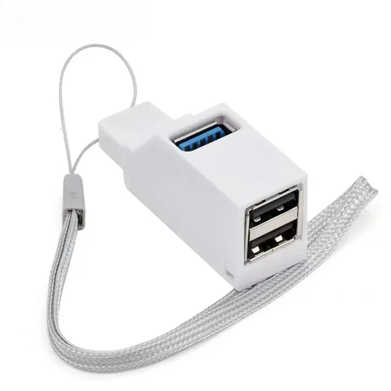 USB 3.0 Hub Adapter, Mini Splitter Box with 3 Ports, High Speed for PC Laptop U Disk Card Reader