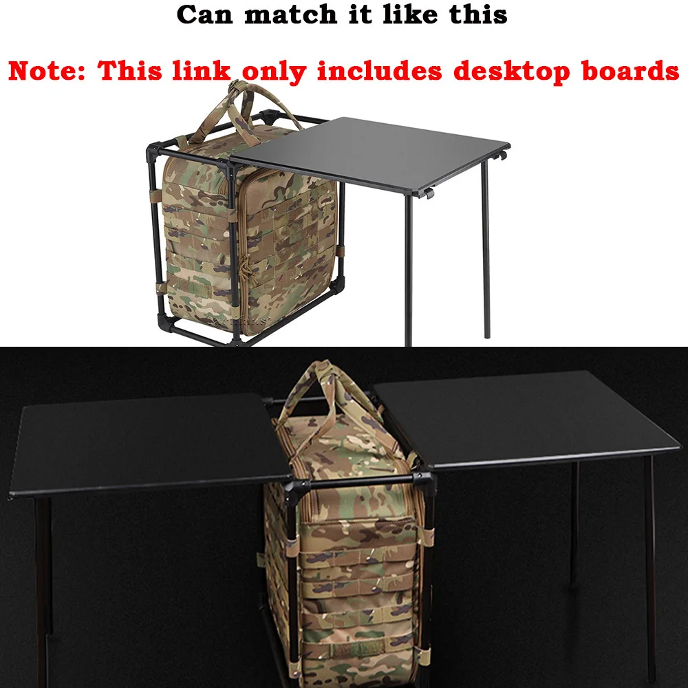 Tactical Field Office Table Desktop Board Camping Hunting Portable Desktop Board  Lightweight Durable BBQ Computer Desktop Board