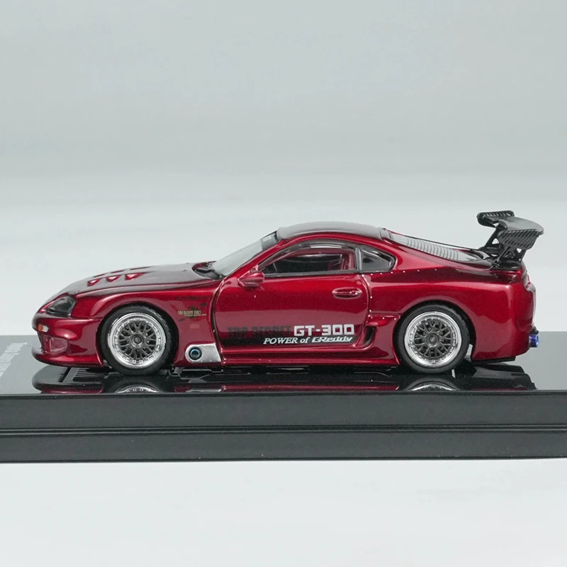 INNO 1:64 Skala SUPRA A80 TOP SECRET Metalowy Model Samochodu Statyczny Kolekcjonerski Dekoracja Prezent na Święta Zabawka Pamiątka