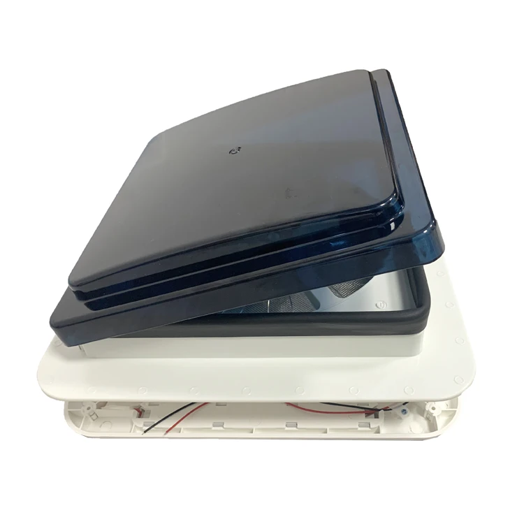 

12V 14'' Plastic RV Roof Vent With Detachable Net Electric Ventilation Exhaust Fan For Caravan RV Mosquito-Proof
