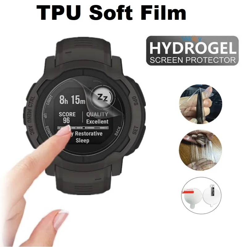 10PCS Soft TPU Hydrogel Protective Film for Garmin Instinct 2 / Instinct 2X / Instinct 2s Smart Watch Screen Protector