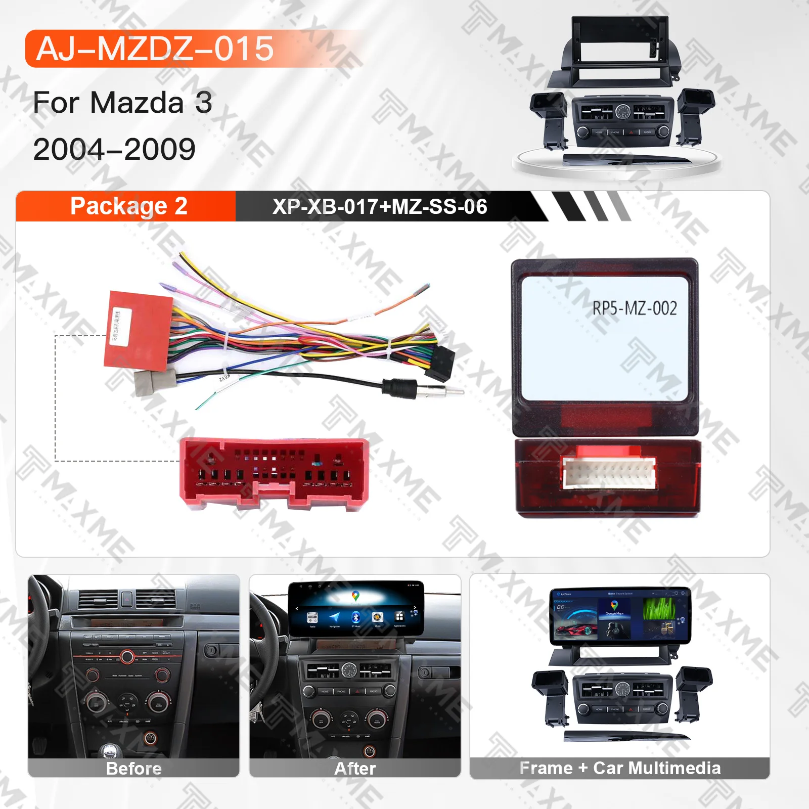 Applicable for Nissan 2004-2005 Lannia 12.3 Inch Large-screen Central Control All-in-one Car Navigation System