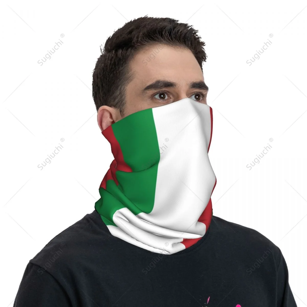 Unisex Italy Flag Neckerchief Scarf Neck Face Mask Scarves Neck Warmer Seamless Bandana Headwear Cycling Hiking