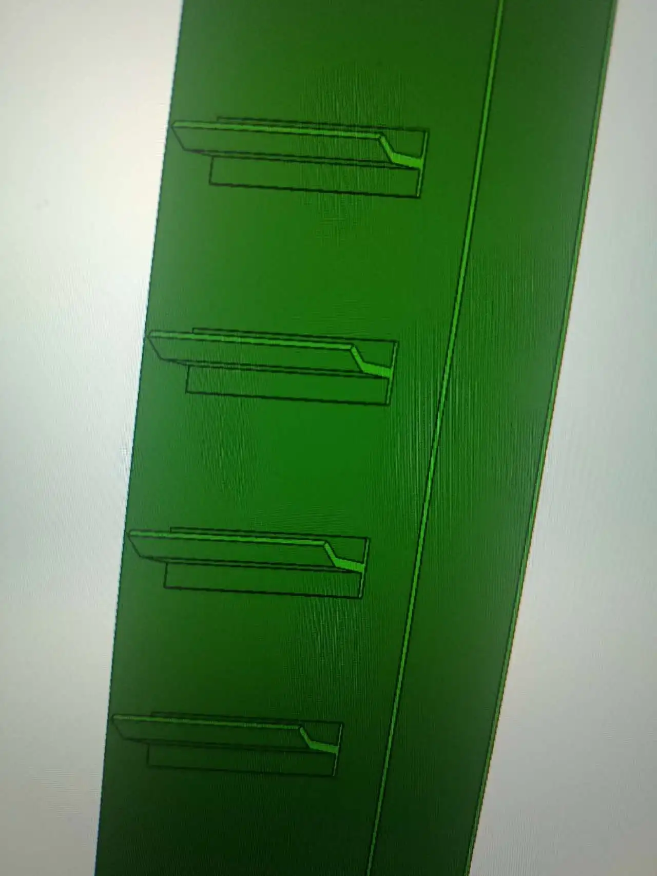 

green PU Lenght-3200mm width-150mm thickness-2mm umber of ribs-40 pieces through 80