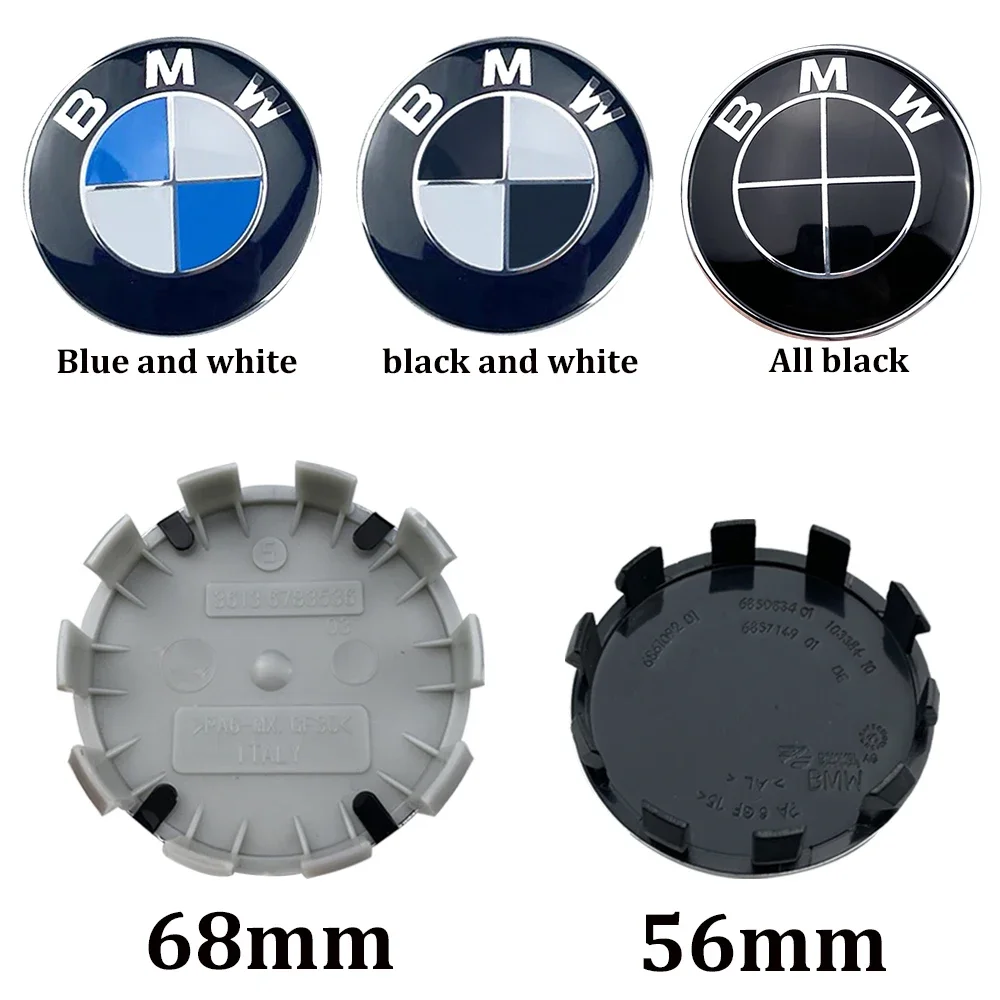 4pcs 56mm/68mm Automotive Wheel Hub Center Cover Accessories Suitable for BMW mini M X2 X1 X3 X5 X6 X7 E60 E92 E71 E70 E46 F18
