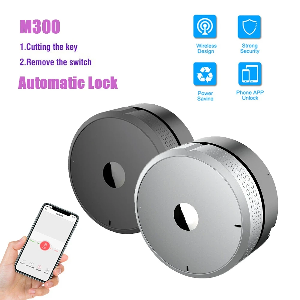 

Wehere Smart Lock M300 Home Remote Control Wifi Wireless Original Cylinder Cut Key/Remove Switch American Lock