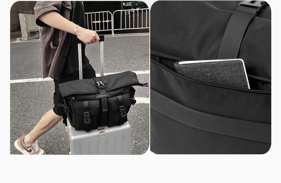 Tigernu, bolsos de mensajero a la moda, bolsos de hombro para hombre, bolso para ordenador portátil de 13,3 pulgadas, bolsos cruzados para exteriores para hombres, bolsos de ciclismo, mensajero para niños