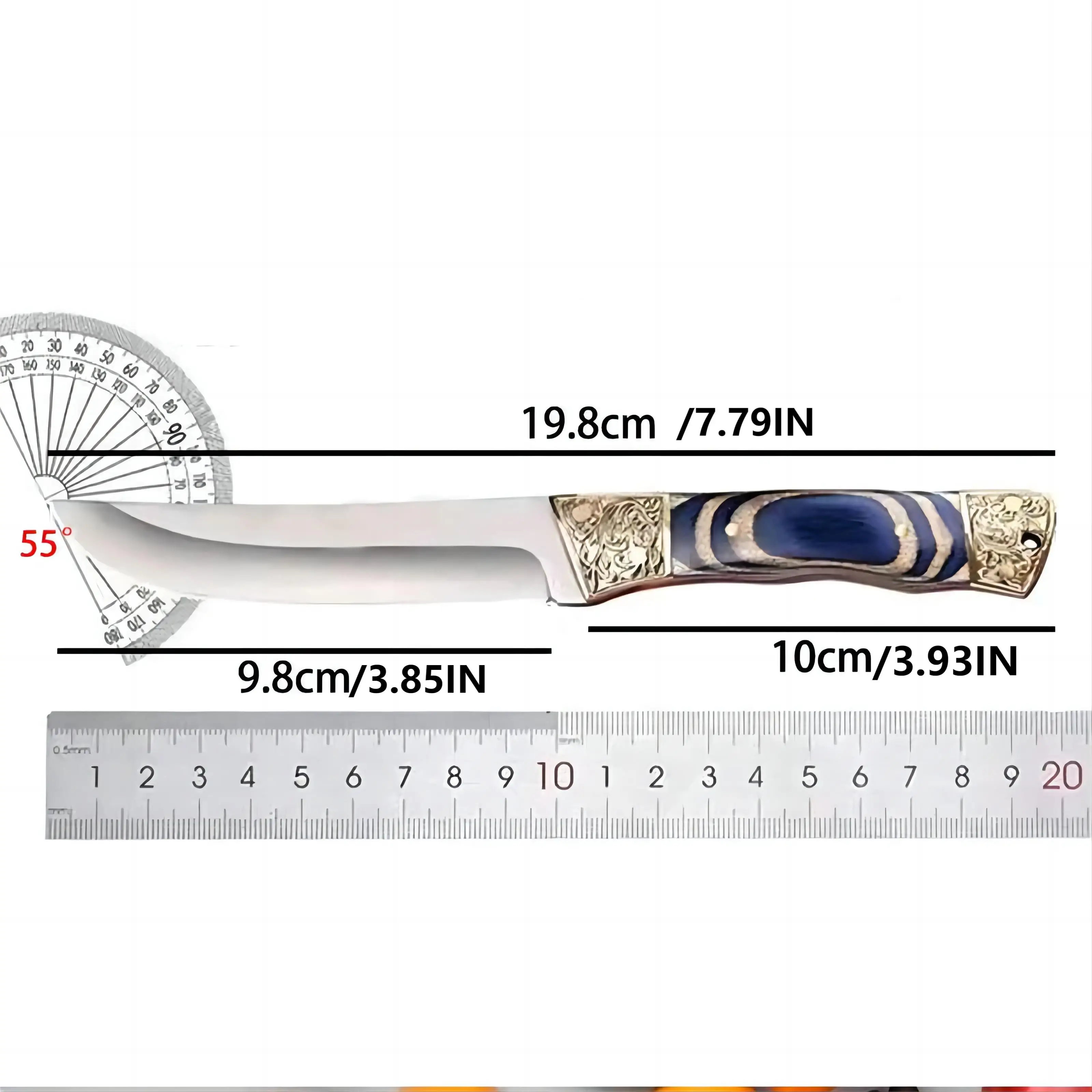 1pc high carbon stainless steel fruit knife with colored wood handle for barbecue steak knife and fruit knife sharp
