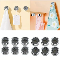 3 Spiral Traceless Small Hooks Kitchen Towel Hooks Creative Washing Towel Hooks Clothes Hanger Hooks Self-adhesive Wall Hooks