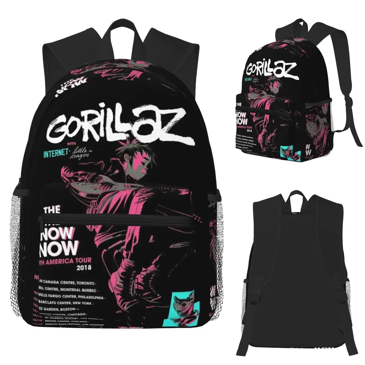 

Music Band Gorillaz Student Backpack School Bag Hiking Travel Daypack for Boys Girls Fashion Bookbag Shoulder Bags