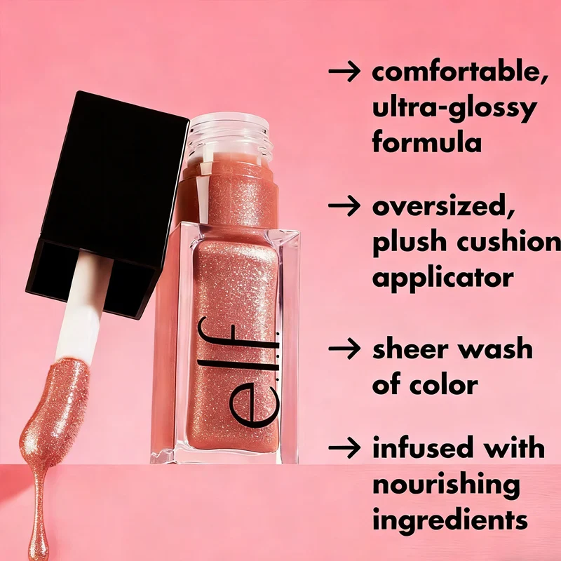 Elf Fashion Transparent Lip Glaze Moisturizing Shine Plumping Liquid Lipstick Hydrating Daily Women Beginner Makeup Cosmetics view 6
