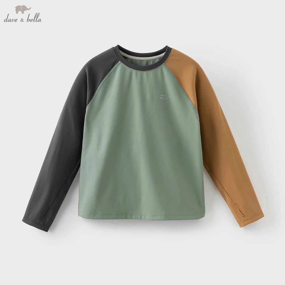 

Dave Bella Boys Long Sleeve T-Shirt Kids Patchwork Autumn Spring T-shirt Tops Baby Loose Casual Outdoor Clothes DK3253201