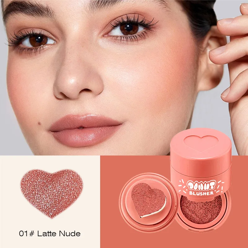 Hartvorm Gezichtskussen Blusher Vloeibare Blush voor Wang Stempel Blush Applicator Gezichtsblusher Ademende make-up voor dames