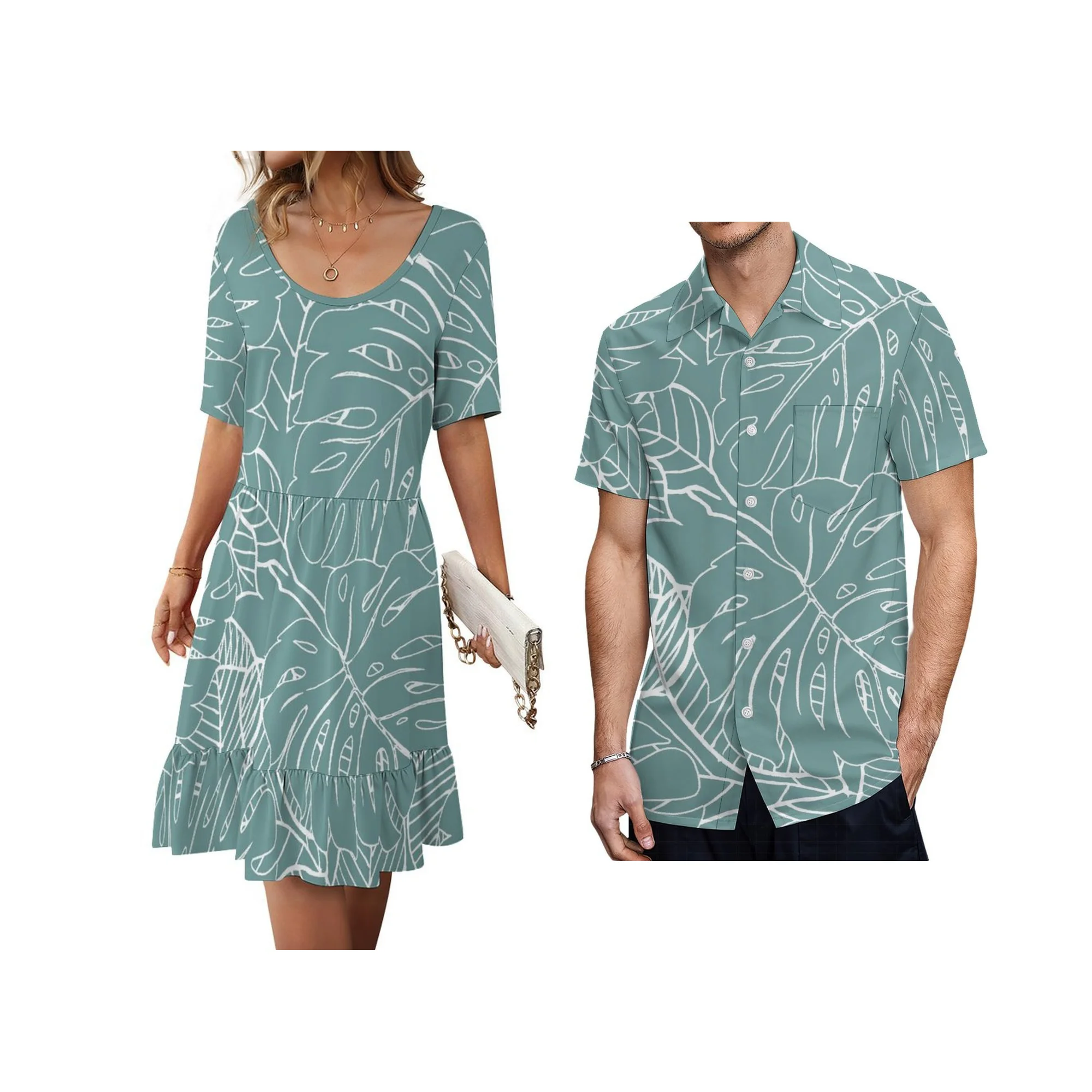 

Samoan Polyensian Print Ladies Short Sleeve Ruffled Loose Party Dress Drop Shipping Custom Retro Design Women Summer Dress